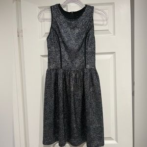 Black metallic holographic dot pattern dress size medium